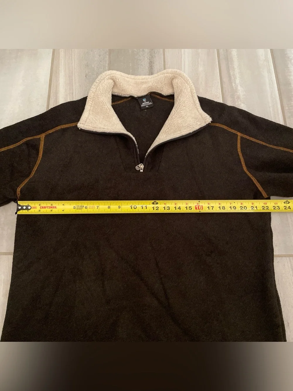 KUHL Europa Alfpaca Fleece Sherpa Sweater Men’s XL Quarter 1/4 Zip Pullover